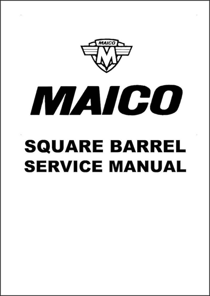 Maico Square Barrel Service Manual, Buchcover