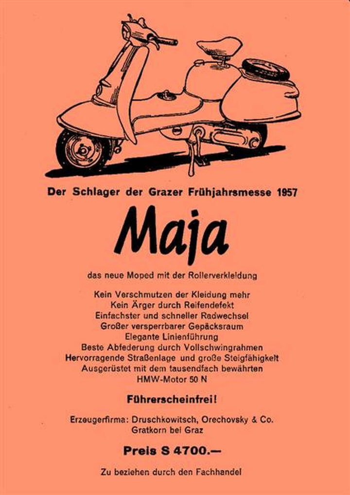 Maja Roller mit HMW-Motor 50N Prospekt, Buchcover