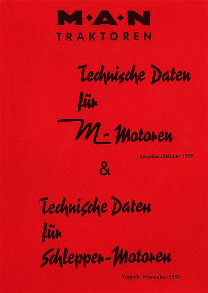 MAN Traktoren -Technische Daten für M- und Schlepper-Motoren, Buchcover