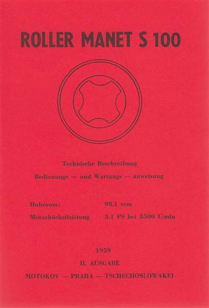 Manet Roller S 100, Bedienungs- und Wartungsanweisung, Buchcover