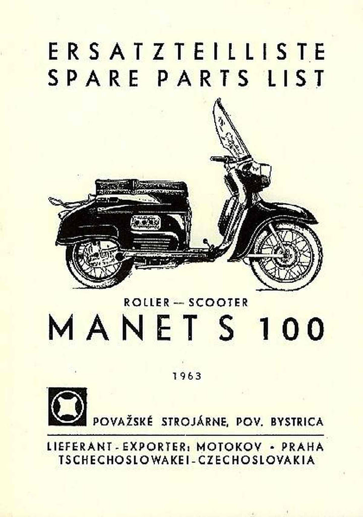 Manet S 100 Ersatzteilkatalog, Buchcover