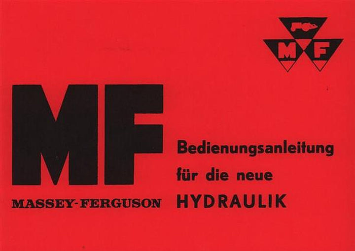 Massey-Ferguson Hydraulik Betriebsanleitung, Buchcover