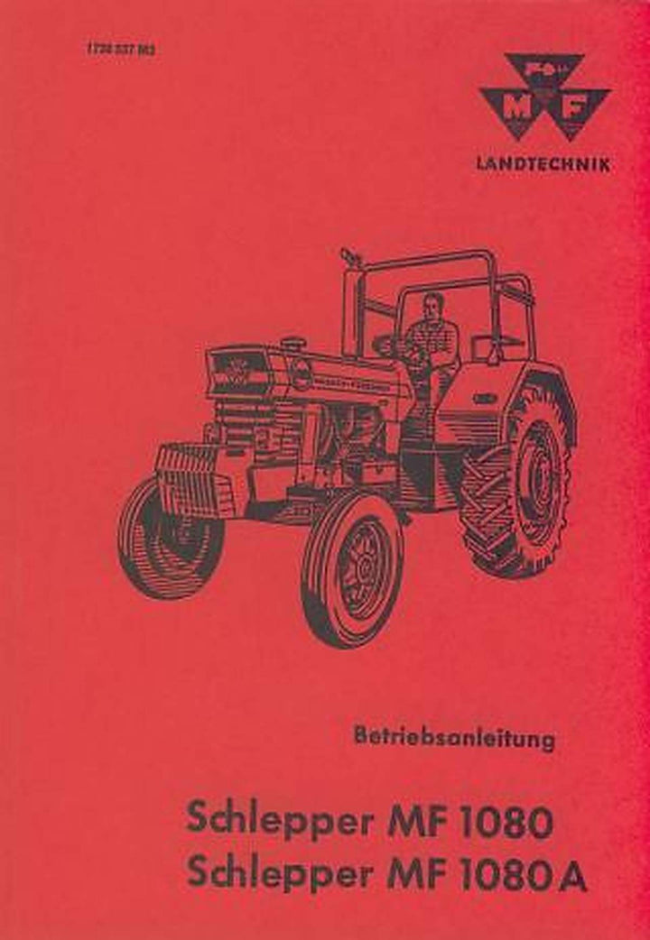 Massey-Ferguson MF1080 und MF1080A Betriebsanleitung, Buchcover