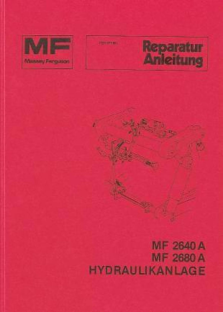 Massey-Ferguson MF2640A / 2680A Hydraulikanlage Reparaturanleitung, Buchcover