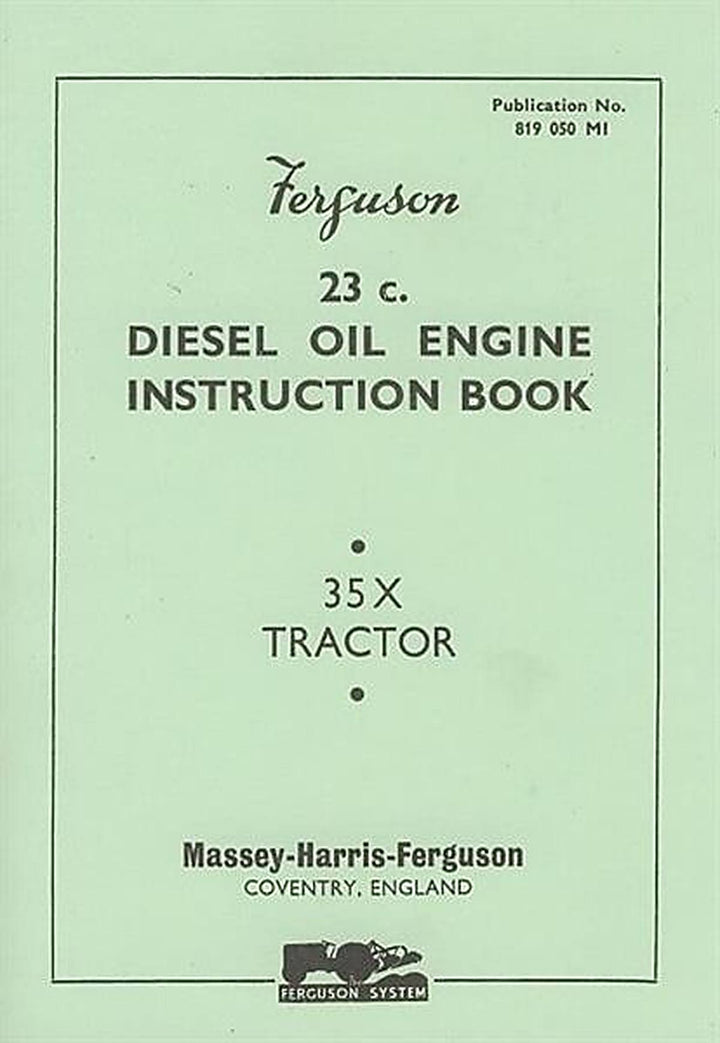 Massey-Harris-Ferguson Diesel 35X, Betriebsanleitung, kurz gefasst, Buchcover