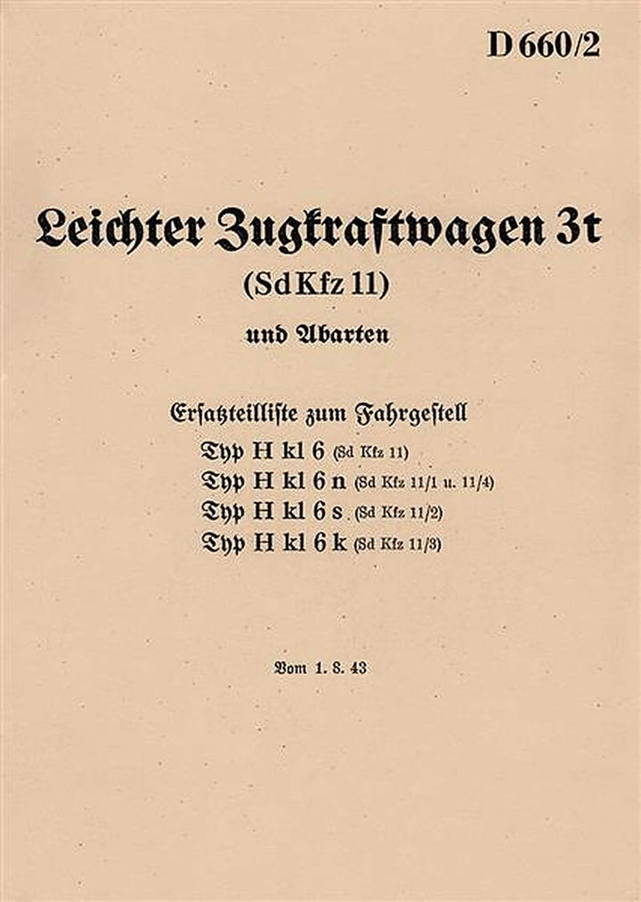 Maybach Leichter Zugkraftwagen 3t Ersatzteilkatalog, Buchcover