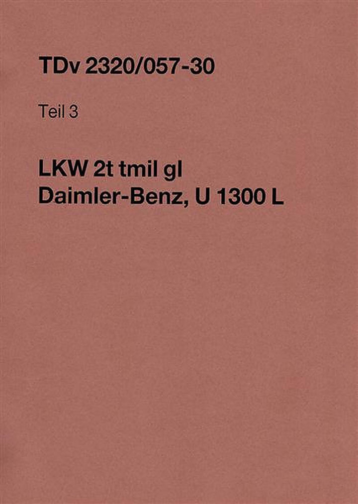Mercedes-Benz U1300L Teil 3 Reparaturanleitung, Buchcover