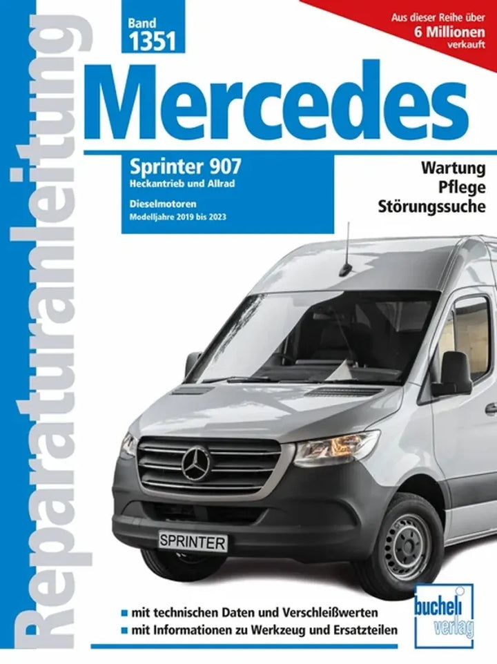 Mercedes-Benz Sprinter Reparaturanleitung und Werkstatthandbuch 2019 bis 2023 - gedrucktes Buch zum Bestpreis! - verwuester.net