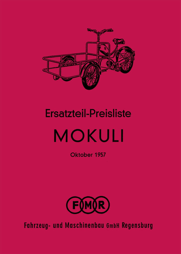 Messerschmitt Mokuli Ersatzteilkatalog, Buchcover