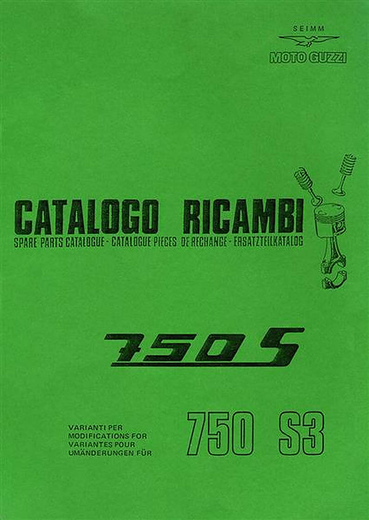 Moto Guzzi 750S und 750S3 Ersatzteilkatalog, Buchcover
