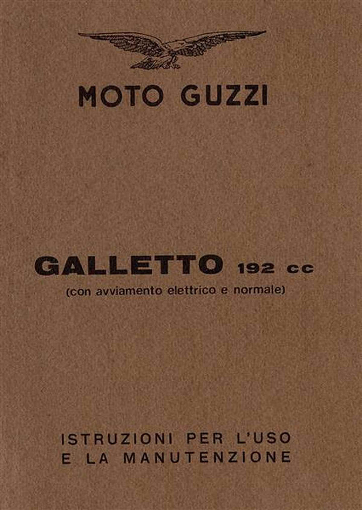 Moto Guzzi Galetto 192 ccm, Betriebsanleitung, Buchcover