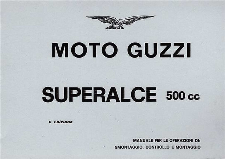Moto Guzzi Superalce 500 Manuale di Servizio, Buchcover