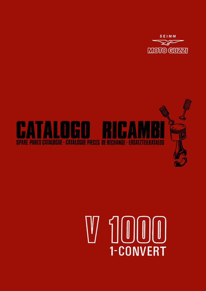 Moto Guzzi V 1000 I-Convert Ersatzteilkatalog, Buchcover
