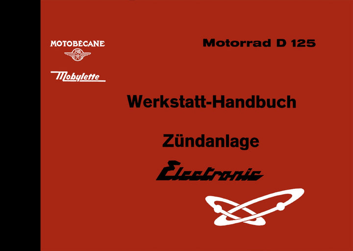 Motobecane Mobylette D125 Werkstatthandbuch für Zündanlage, Buchcover