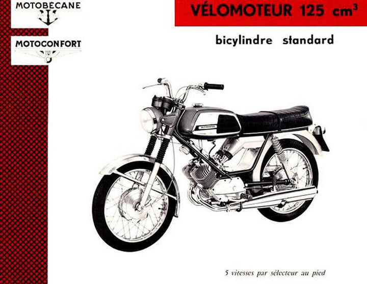 Motobecane Velomoteur 125 bicylindre standard, Catalogue des pieces de rechange, Buchcover