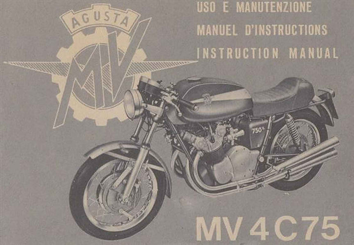 MV Agusta MV4C75 Instruction Manual, Buchcover