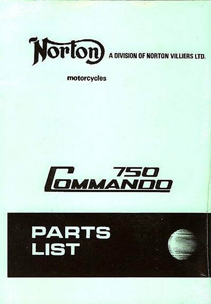 Norton Commando 750 Parts List, Buchcover
