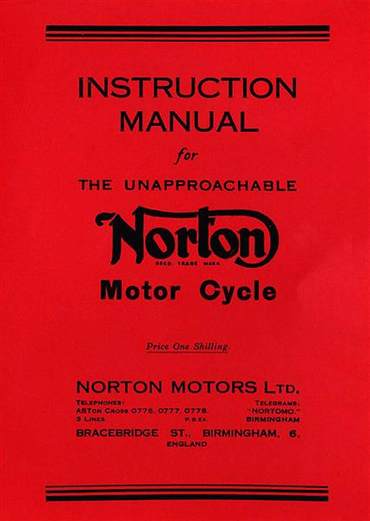 Norton Modelle von 1935-1940 Betriebsanleitung, Buchcover