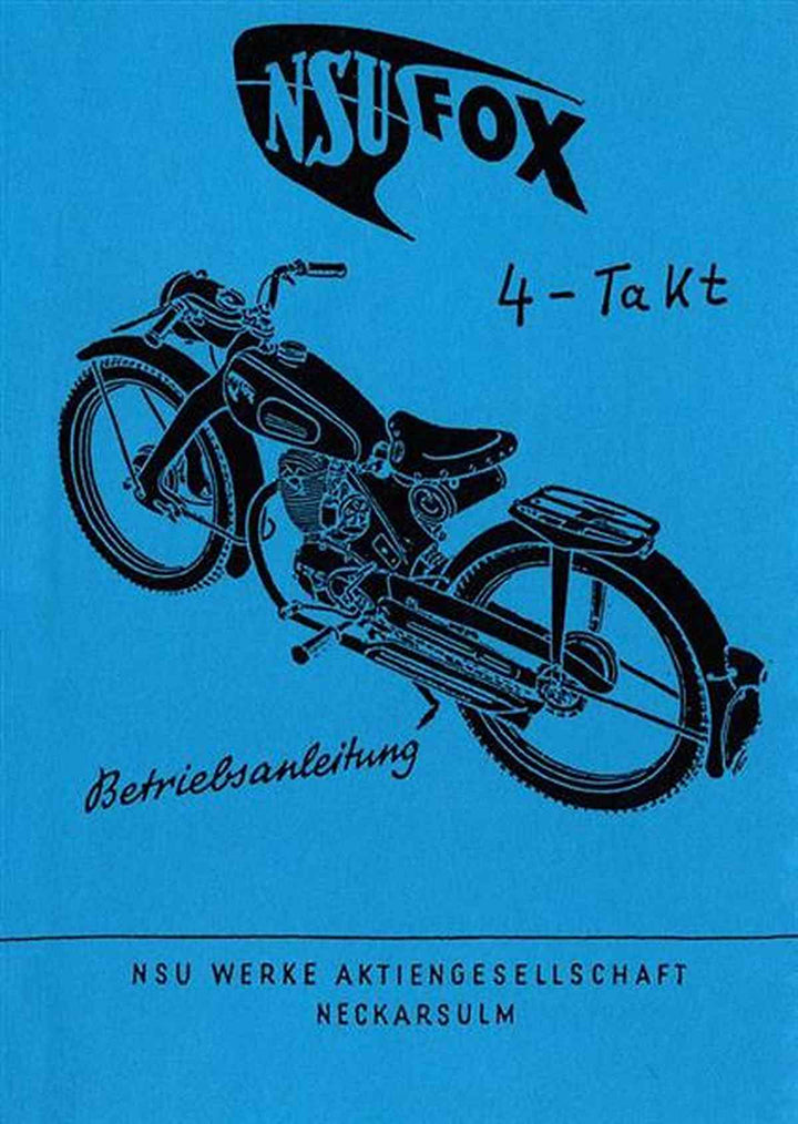 NSU Fox Betriebsanleitung, Buchcover
