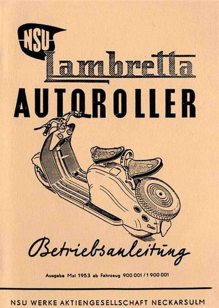 NSU Lambretta Autoroller Betriebsanleitung, Buchcover