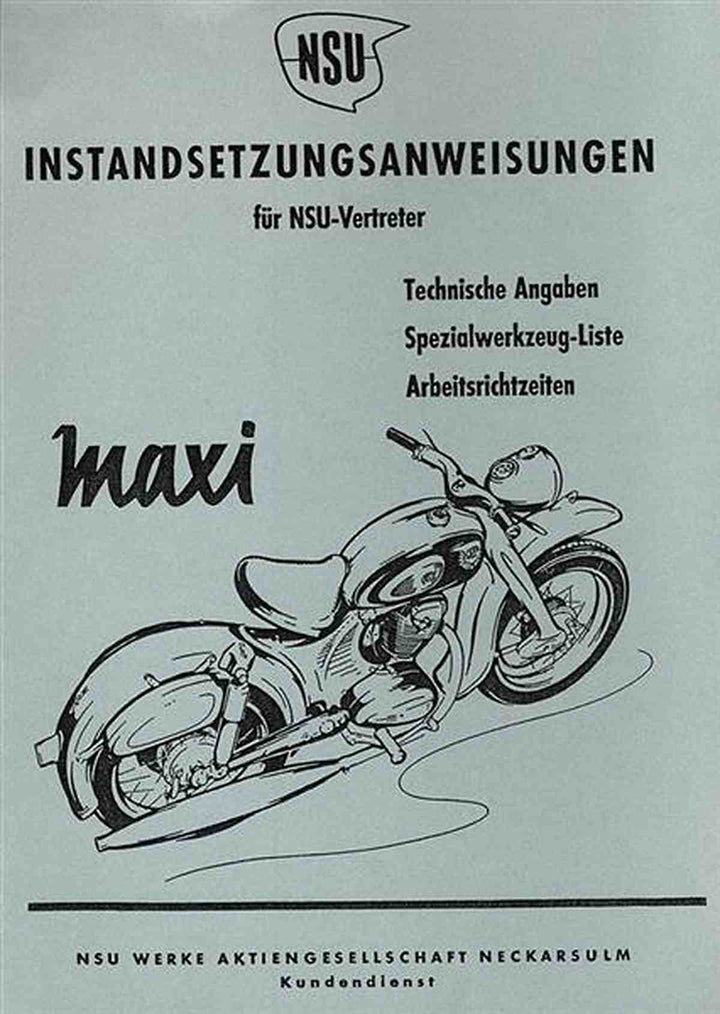 NSU Maxi Reparaturanleitung, Buchcover