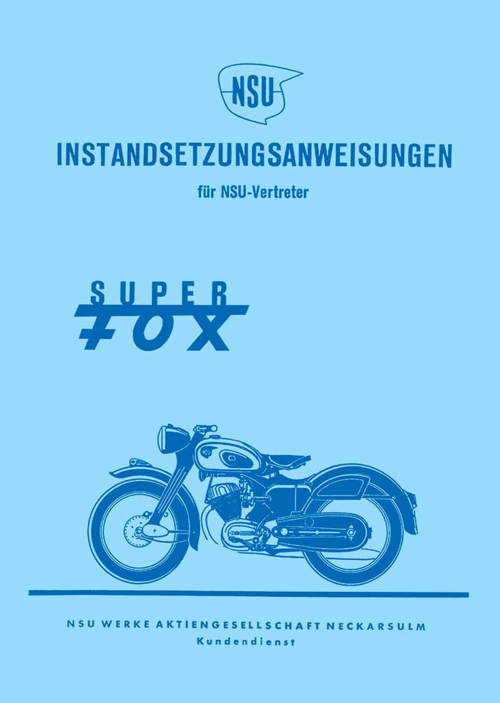 NSU Superfox Reparaturanleitung, Buchcover