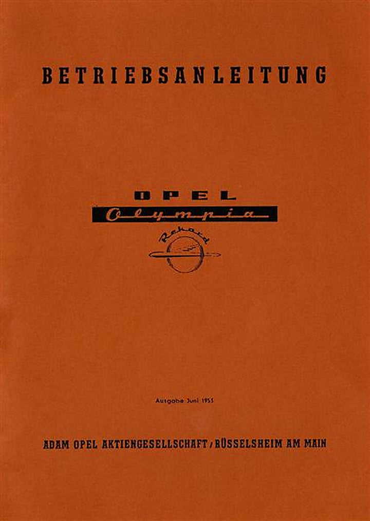 Opel Olympia Rekord 1.5 Betriebsanleitung, Buchcover