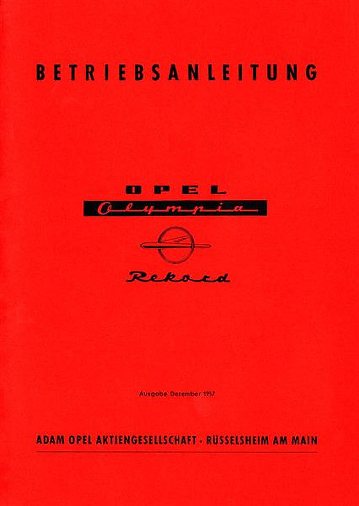Opel Olympia Rekord 1.5 Betriebsanleitung, Buchcover