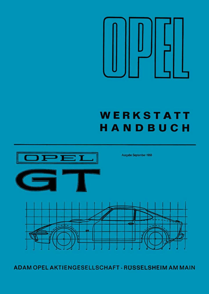 Opel GT 1,1l SR und 1,9l S Werkstatthandbuch, Buchcover