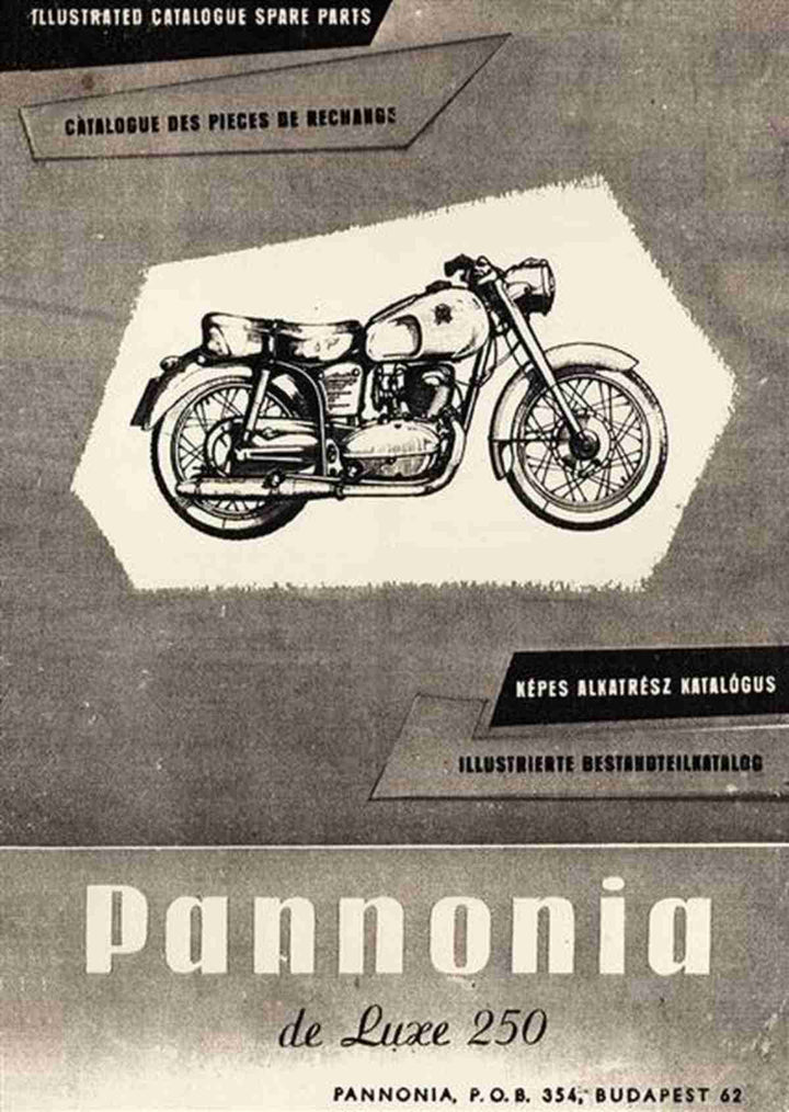 Panonnia 250 de Luxe Ersatzteilkatalog, Buchcover