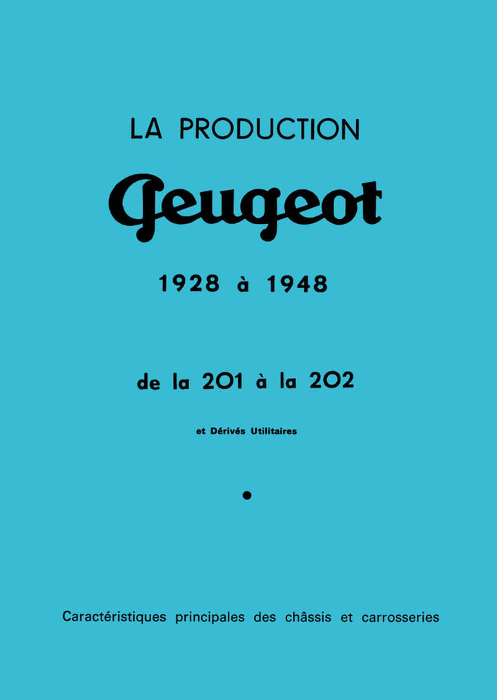 Peugeot Modelle 1928 bis 1948, Buchcover