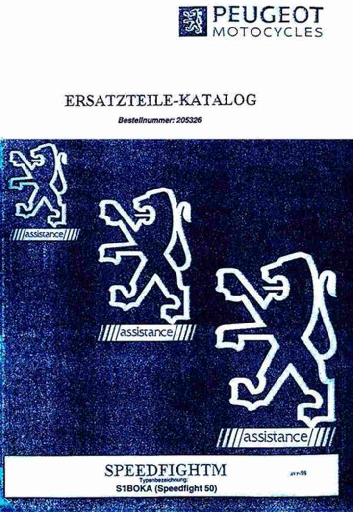 Peugeot Speedfight 50 (S1BOKA), Ersatzteilkatalog, Buchcover