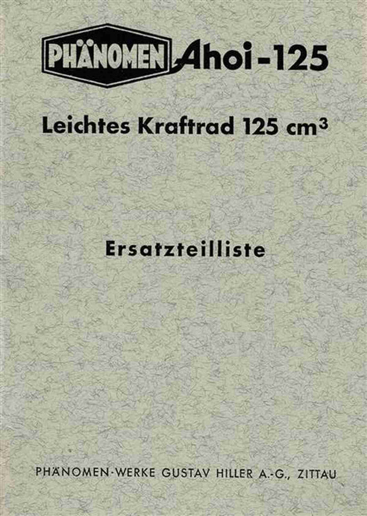 Phänomen Ahoi Ersatzteilkatalog, Buchcover