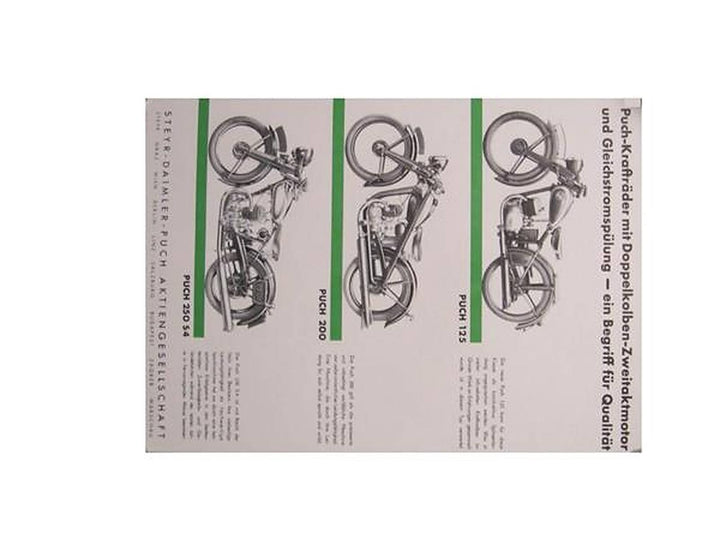 Puch 125, 200 und 250 S4 von 1940, Prospekt-Reprint, Buchcover