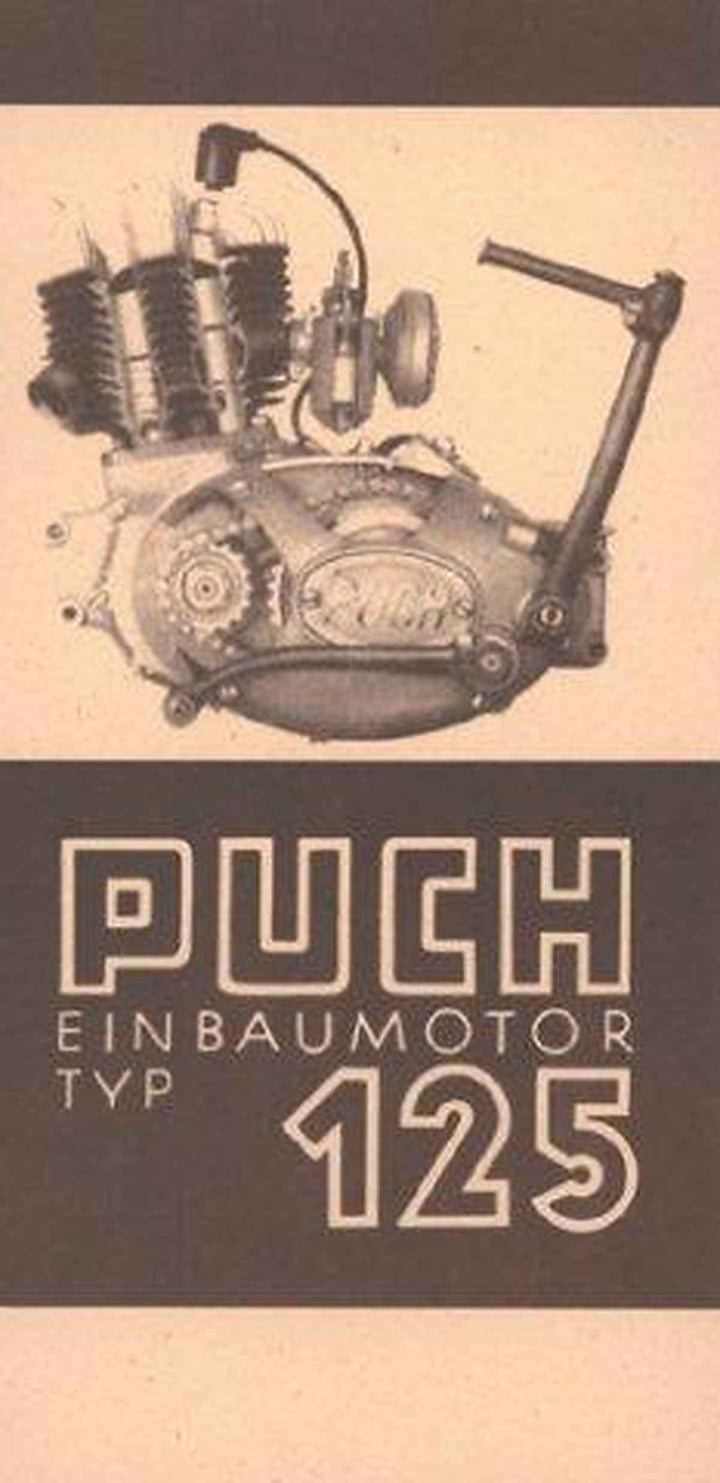 Puch 125 Einbaumotor Prospekt-Reprint, Buchcover