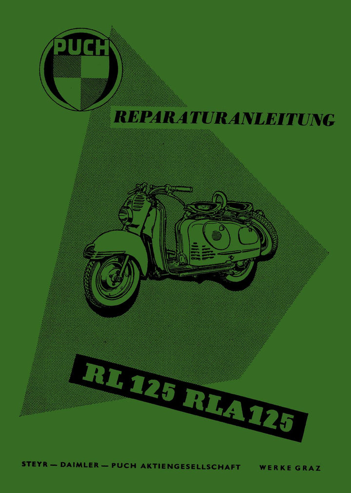 Puch 125RL und 125RLA Reparaturanleitung, Buchcover
