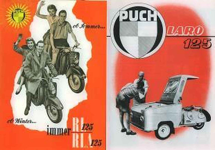 Puch 125 RL / RLA und Laro 125, Prospekt-Reprint, Buchcover