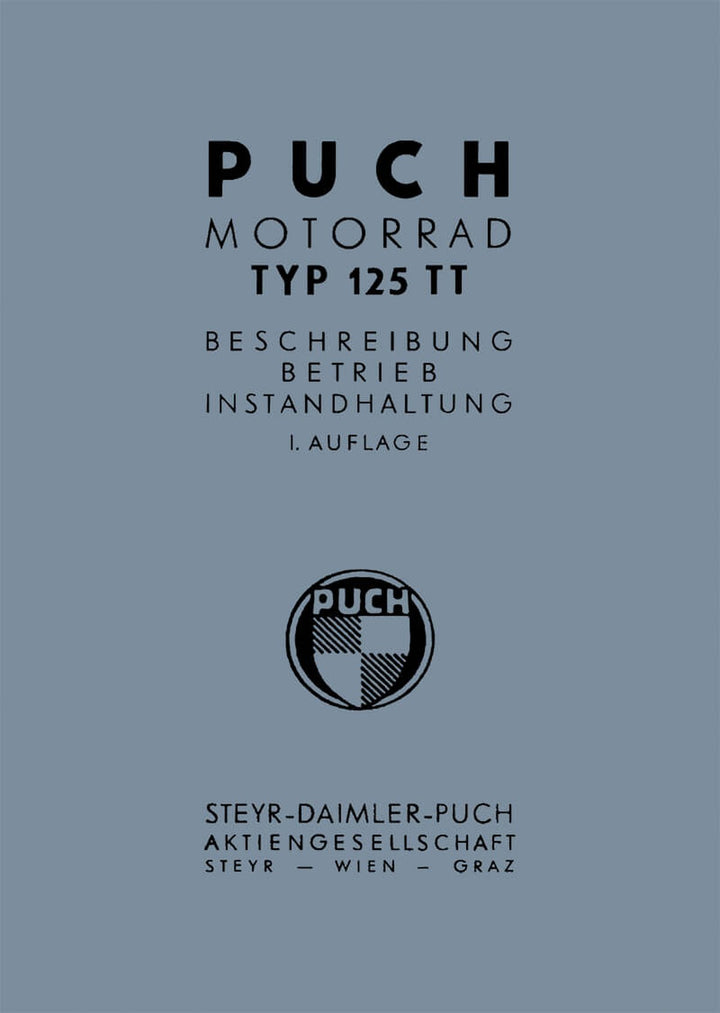Puch 125 TT, Betriebsanleitung, Buchcover