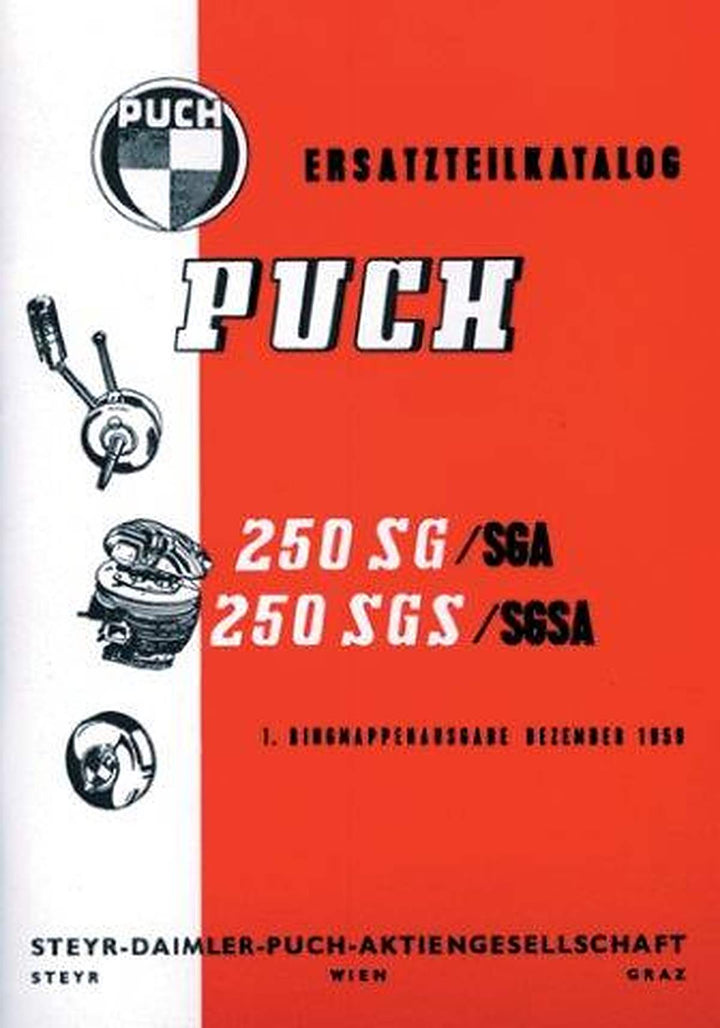 Puch 250 SG, SGS, SGA, SGSA, Ersatzteilkatalog, Buchcover