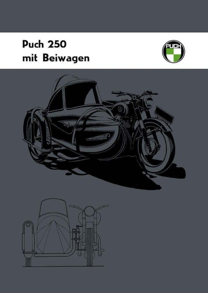 Puch 250 TF Beiwagen-Anschlusspläne, Buchcover