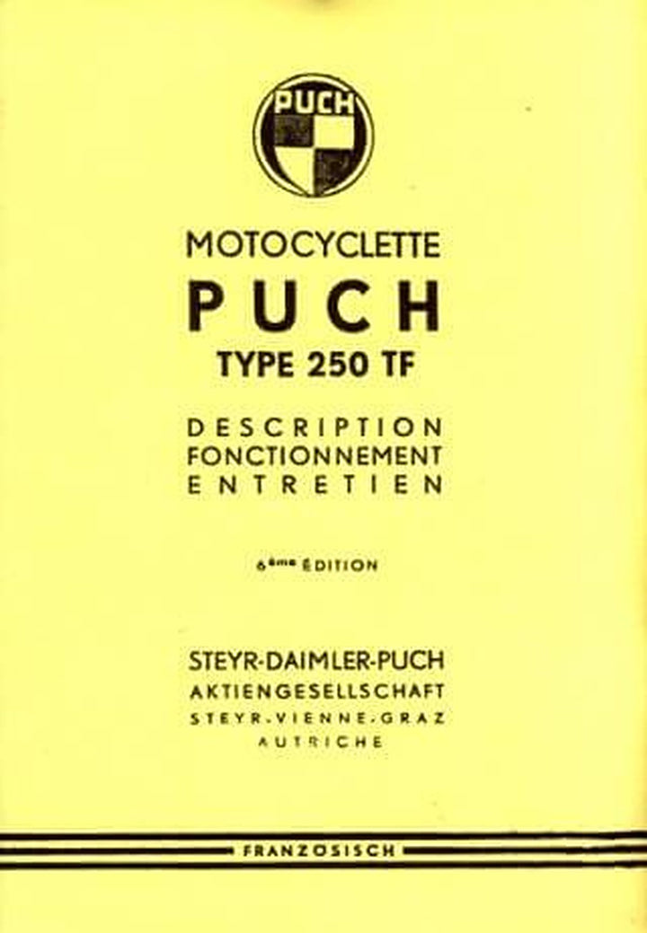 Puch 250 TF, Description, Fonctionnement, Entretien, Buchcover
