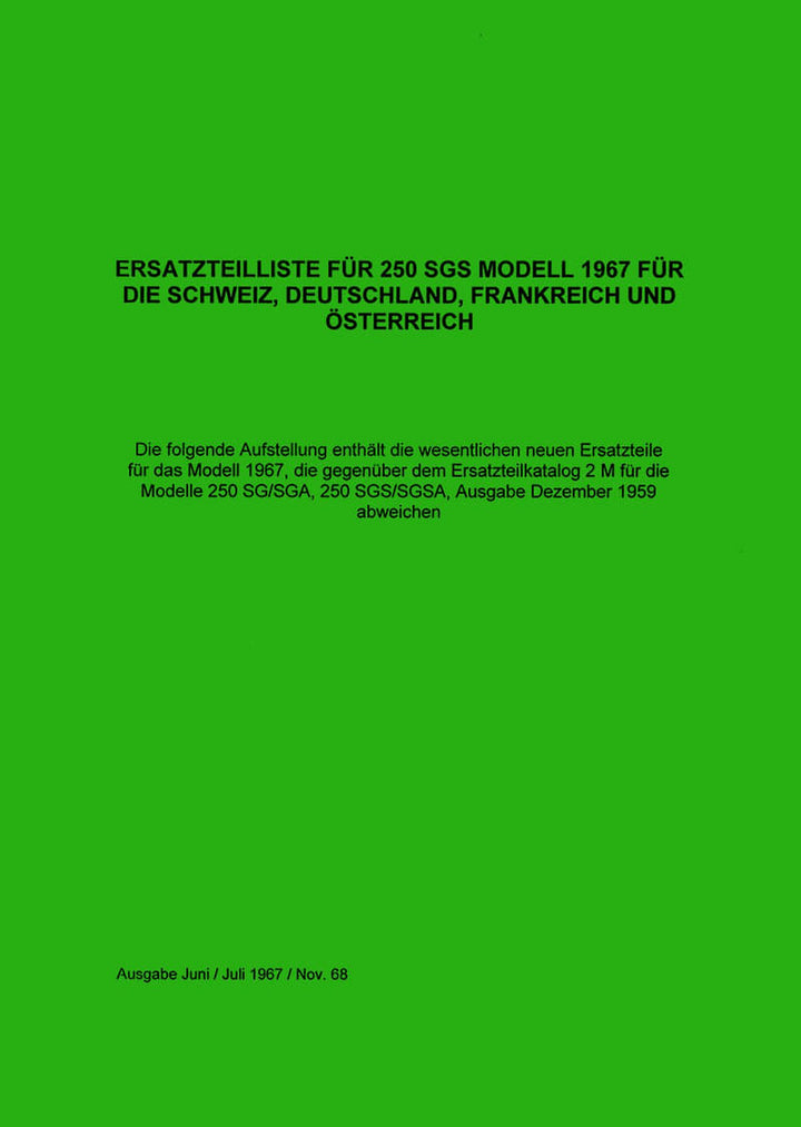 Puch 250 SG/3, SGS/3, SGA/3, SGSA/3 Ersatzteilkatalog Neuteile, Buchcover