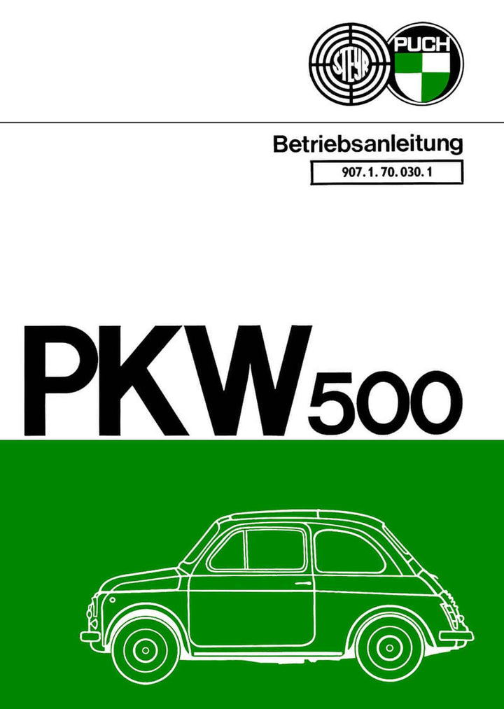 Puch Modell Fiat 500 und 500S Betriebsanleitung, Buchcover