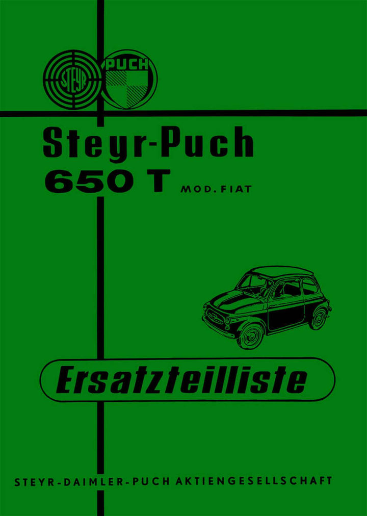 Puch 650 T Ersatzteilkatalog, Buchcover
