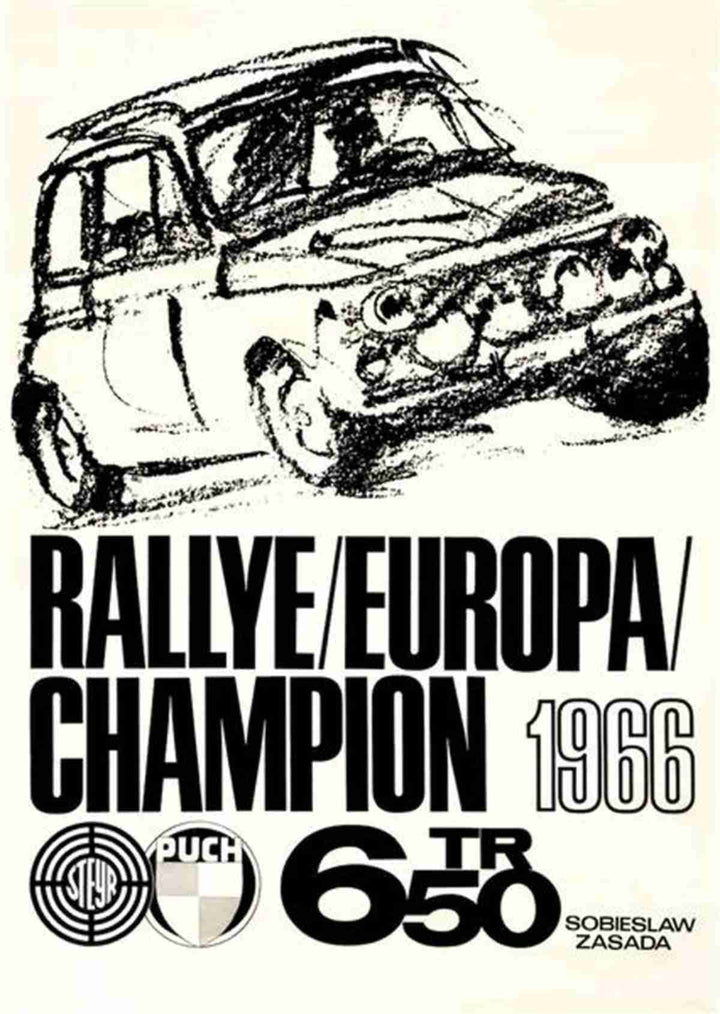 Puch 650 TR Rallye Europa Champion 66 Poster, Poster-Motiv