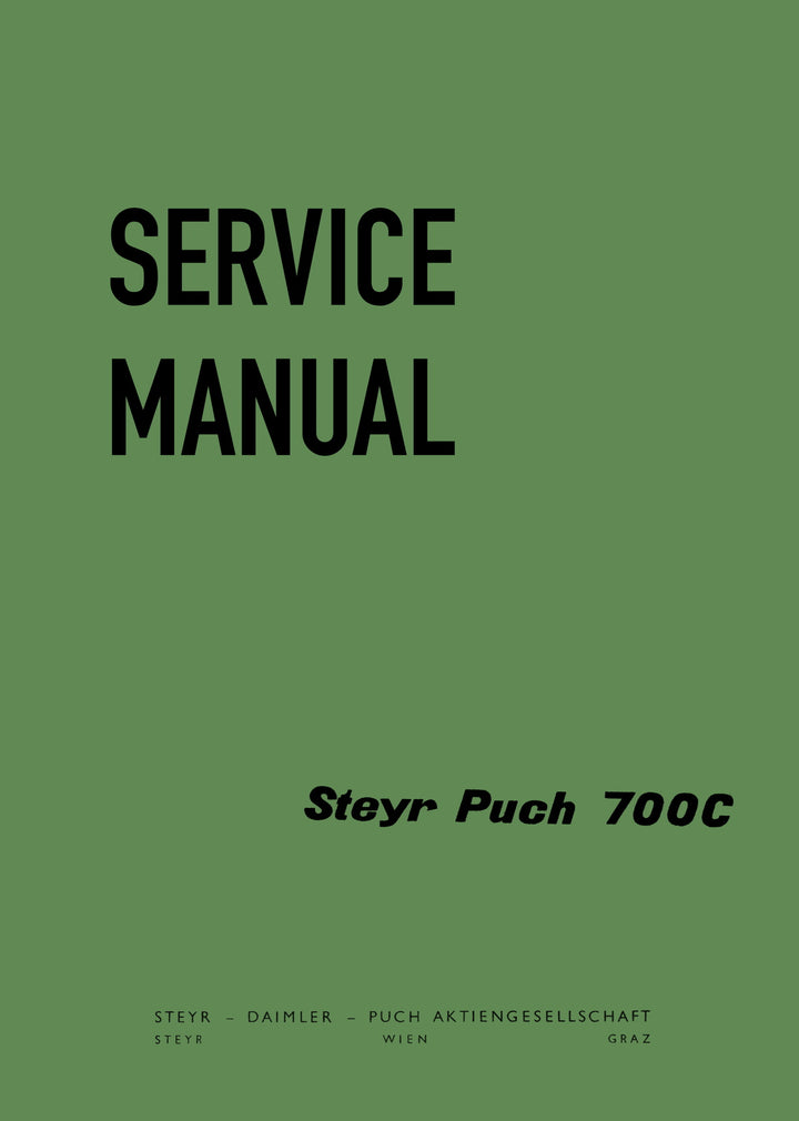 Puch 700 C Service Manual, Buchcover