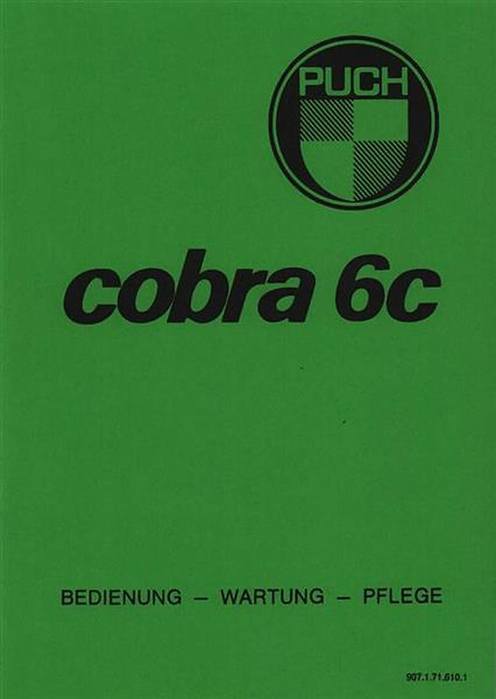 Puch Cobra 6C, Betriebsanleitung, Buchcover