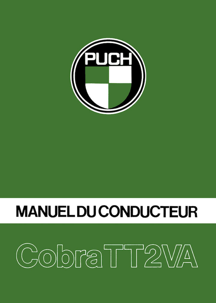 Puch Cobra TT 2VA, Manuel du Conducteur, Buchcover