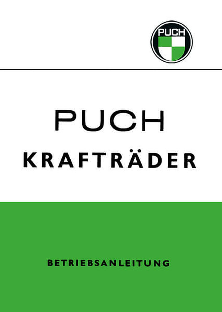 Puch DS 50 L, 2,6 PS, Betriebsanleitung mit Stromlaufplan, Buchcover