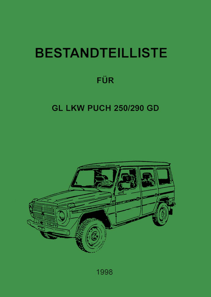 Puch G 250GD und 290GD Ersatzteilkatalog, Buchcover